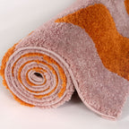 Joli Checkered Orange & Pink Rug - Joe’s Haven