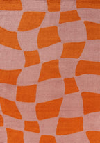 Joli Checkered Orange & Pink Rug - Joe’s Haven