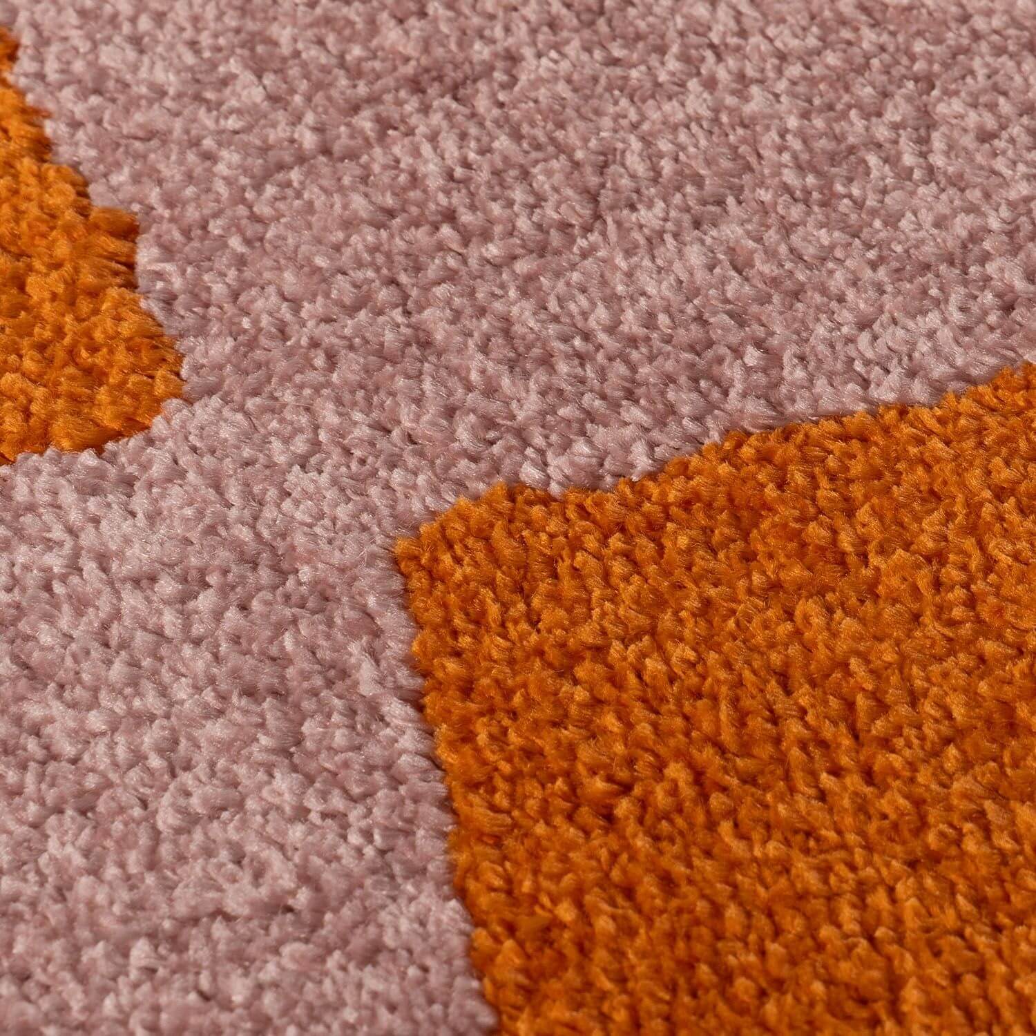 Joli Checkered Orange & Pink Rug - Joe’s Haven