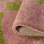 Joli Checkered Green & Pink Rug - Joe’s Haven