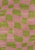 Joli Checkered Green & Pink Rug - Joe’s Haven