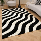Joli Wave Black & White Rug - Joe’s Haven
