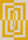 Joli Geometric Yellow & White Rug - Joe’s Haven