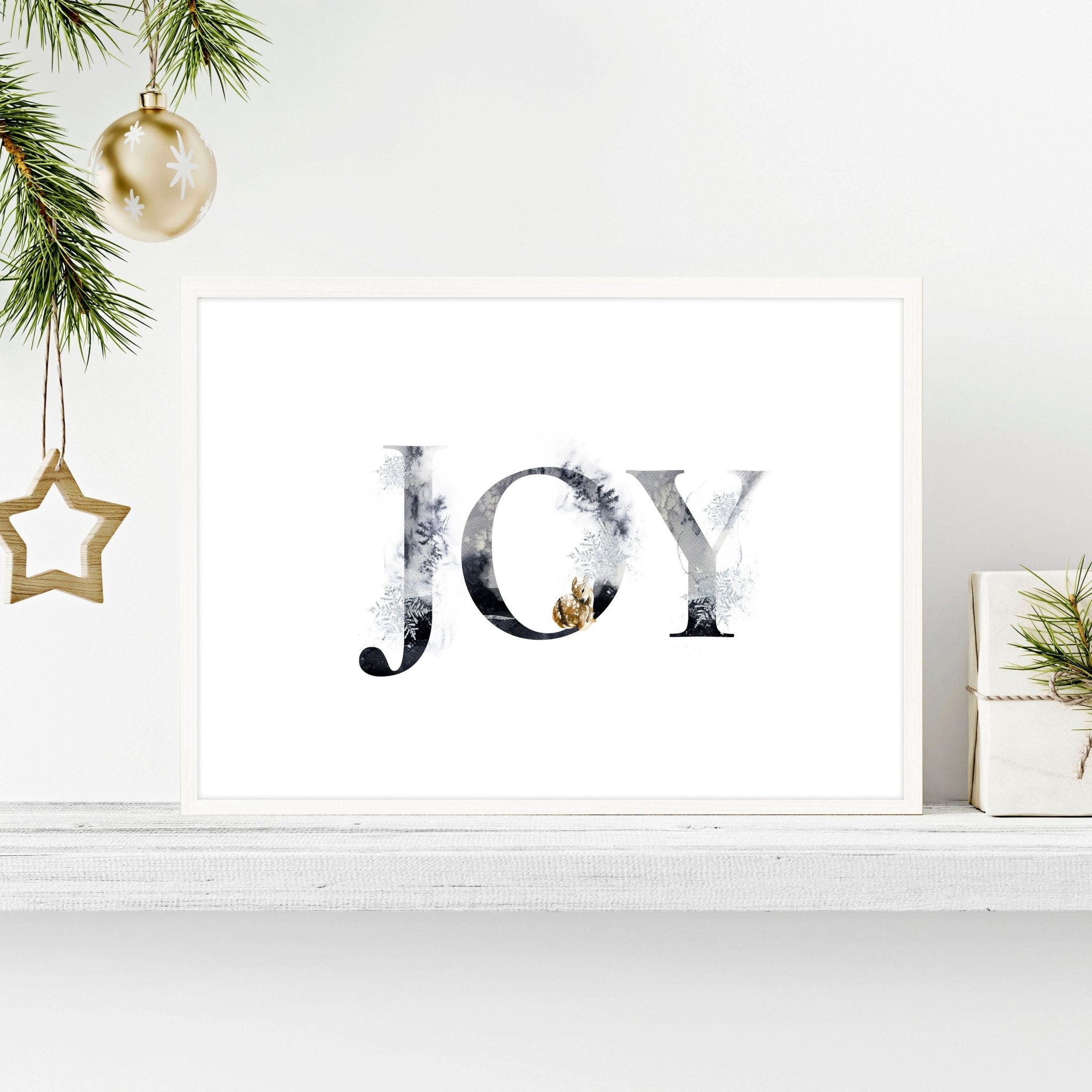 Xmas decor for door wall art print