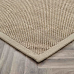 Bordered Light Beige Non-Slip Sisal Rug - Joe’s Haven