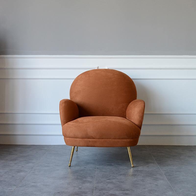 Juno Armchair, Brown Velvet