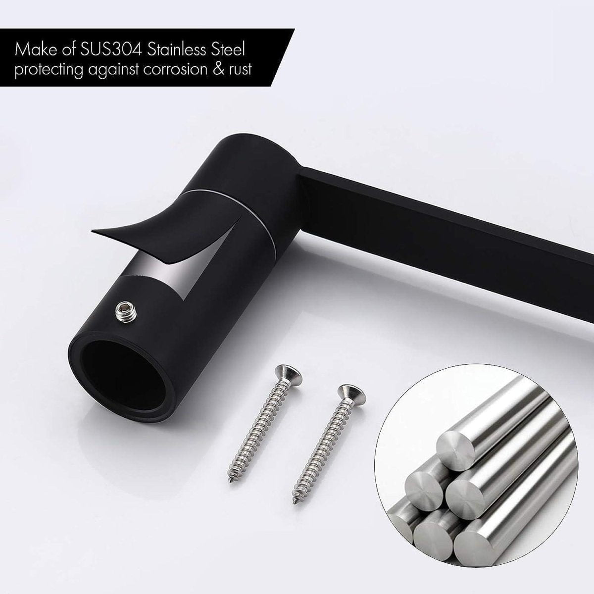 Toilet Roll Holder Bathroom Pivoting Toilet Paper Dispenser Wall Mount KES - Joe’s Haven