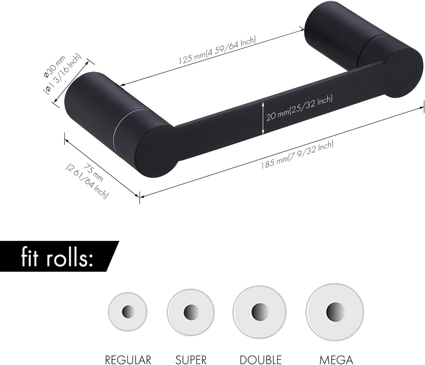 Toilet Roll Holder Bathroom Pivoting Toilet Paper Dispenser Wall Mount KES - Joe’s Haven