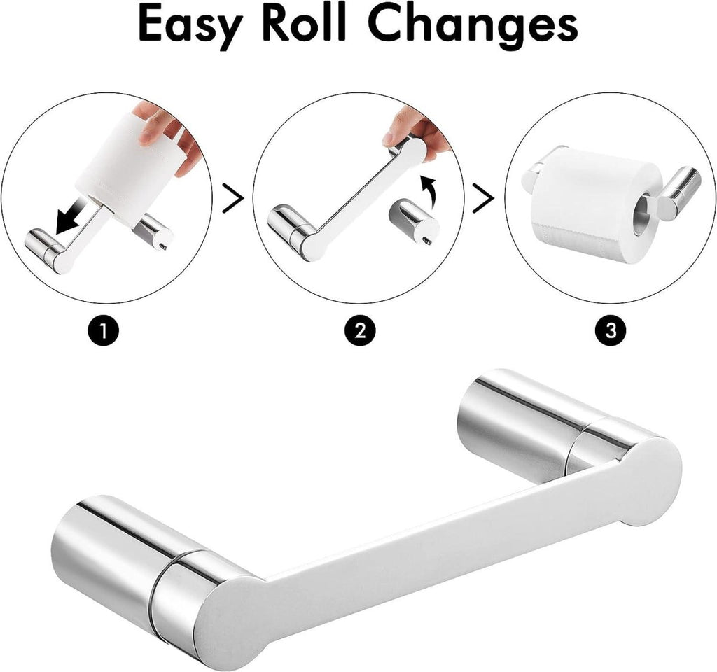 Toilet Roll Holder Bathroom Pivoting Toilet Paper Dispenser Wall Mount KES - Joe’s Haven