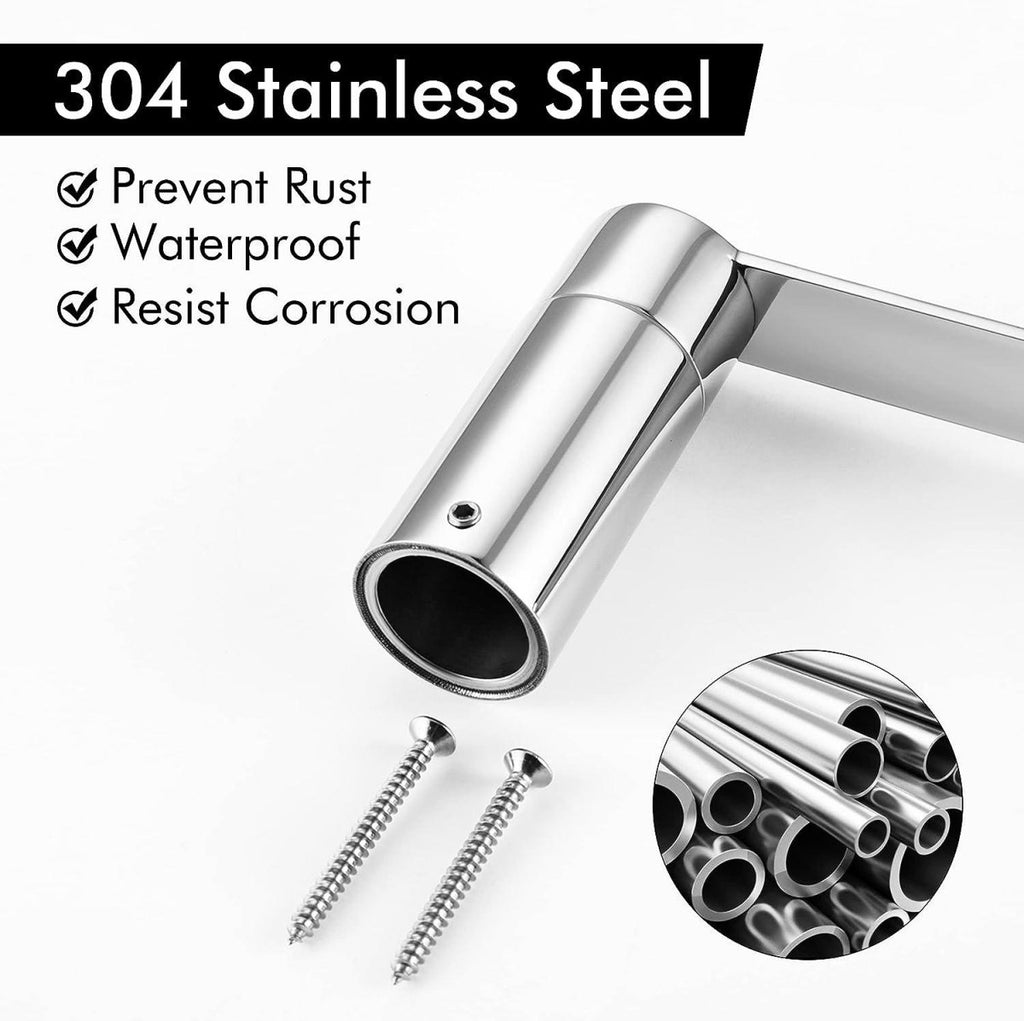 Toilet Roll Holder Bathroom Pivoting Toilet Paper Dispenser Wall Mount KES - Joe’s Haven