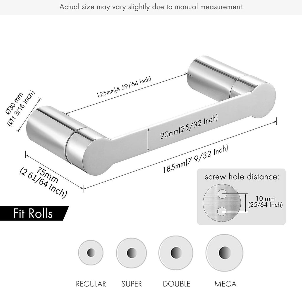Toilet Roll Holder Bathroom Pivoting Toilet Paper Dispenser Wall Mount KES - Joe’s Haven