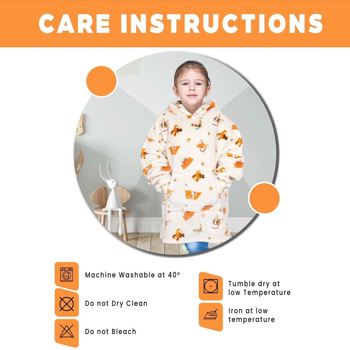 Kids Oversized Hooded Blanket Hoodie - Joe’s Haven