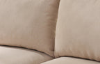 Kiki Beige 3 - Seater Organic Garden Chaise Sofa - Joe’s Haven