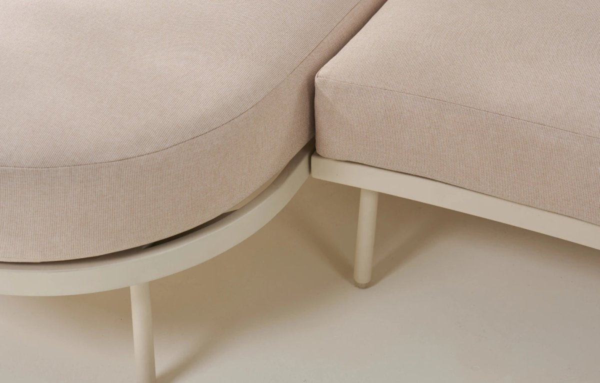 Kiki Beige 3 - Seater Organic Garden Chaise Sofa - Joe’s Haven