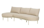 Kiki Beige 3 - Seater Organic Garden Chaise Sofa - Joe’s Haven