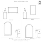 Kyō - Black Metal Rectangle Lattice Window Mirror - 120cm x 95cm - Joe’s Haven