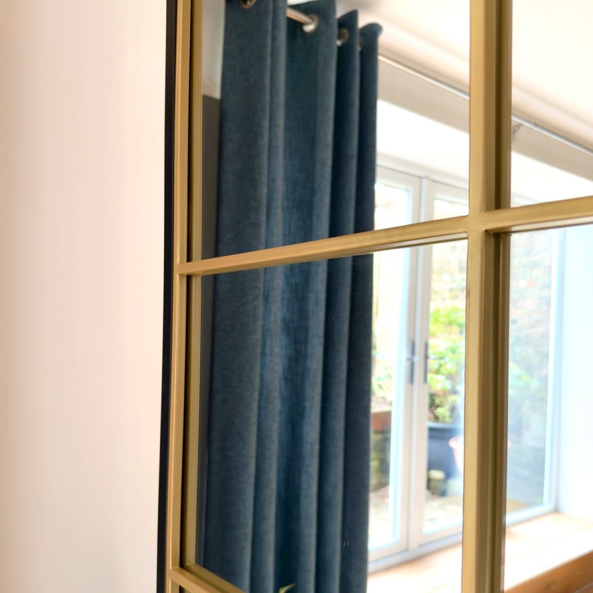 Kyō - Full Length Black and Gold Metal Rectangle Lattice Grid Mirror - 180cm x 105cm. - Joe’s Haven