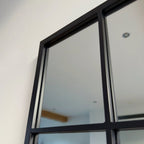 Kyō - Full Length Black Metal Rectangle Lattice Grid Mirror - 150cm x 60cm. - Joe’s Haven