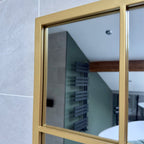 Kyō - Full Length Gold Metal Rectangle Lattice Grid Mirror - 150cm x 60cm - Joe’s Haven