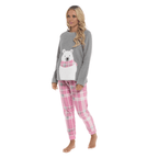 Ladies Ultra - Soft Polar Bear Print Fleece Pyjama Set - Joe’s Haven