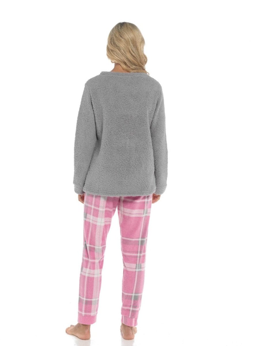 Ladies Ultra - Soft Polar Bear Print Fleece Pyjama Set - Joe’s Haven