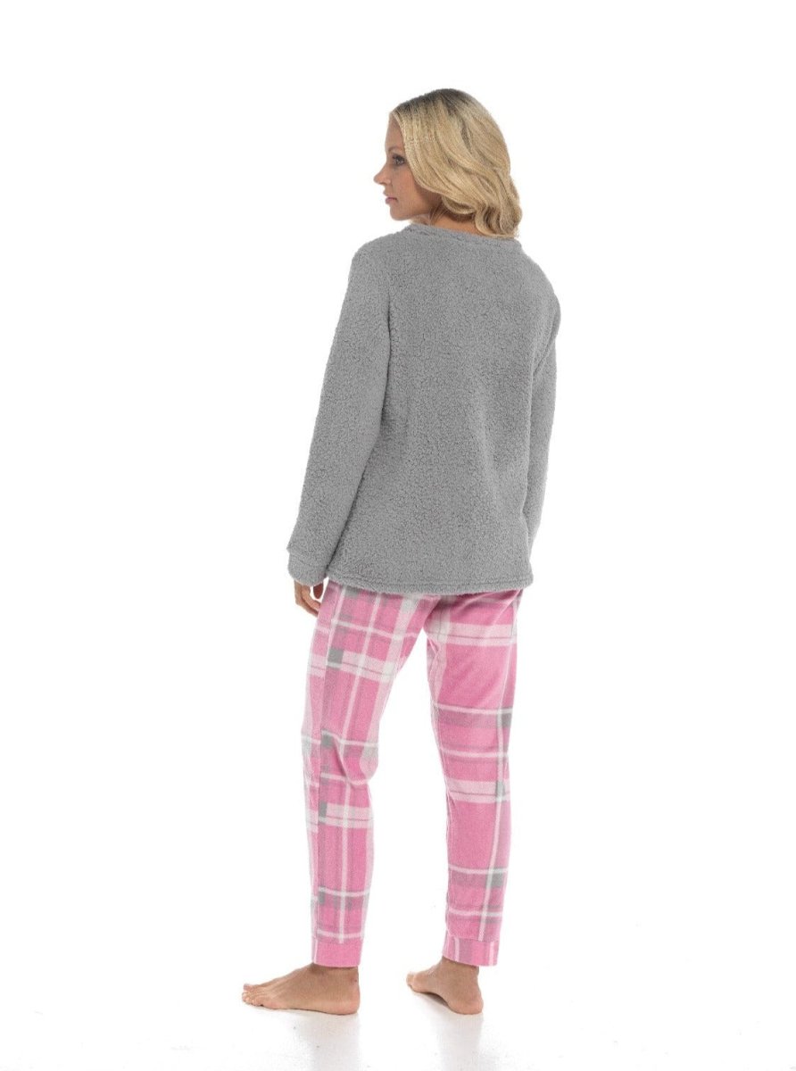 Ladies Ultra - Soft Polar Bear Print Fleece Pyjama Set - Joe’s Haven