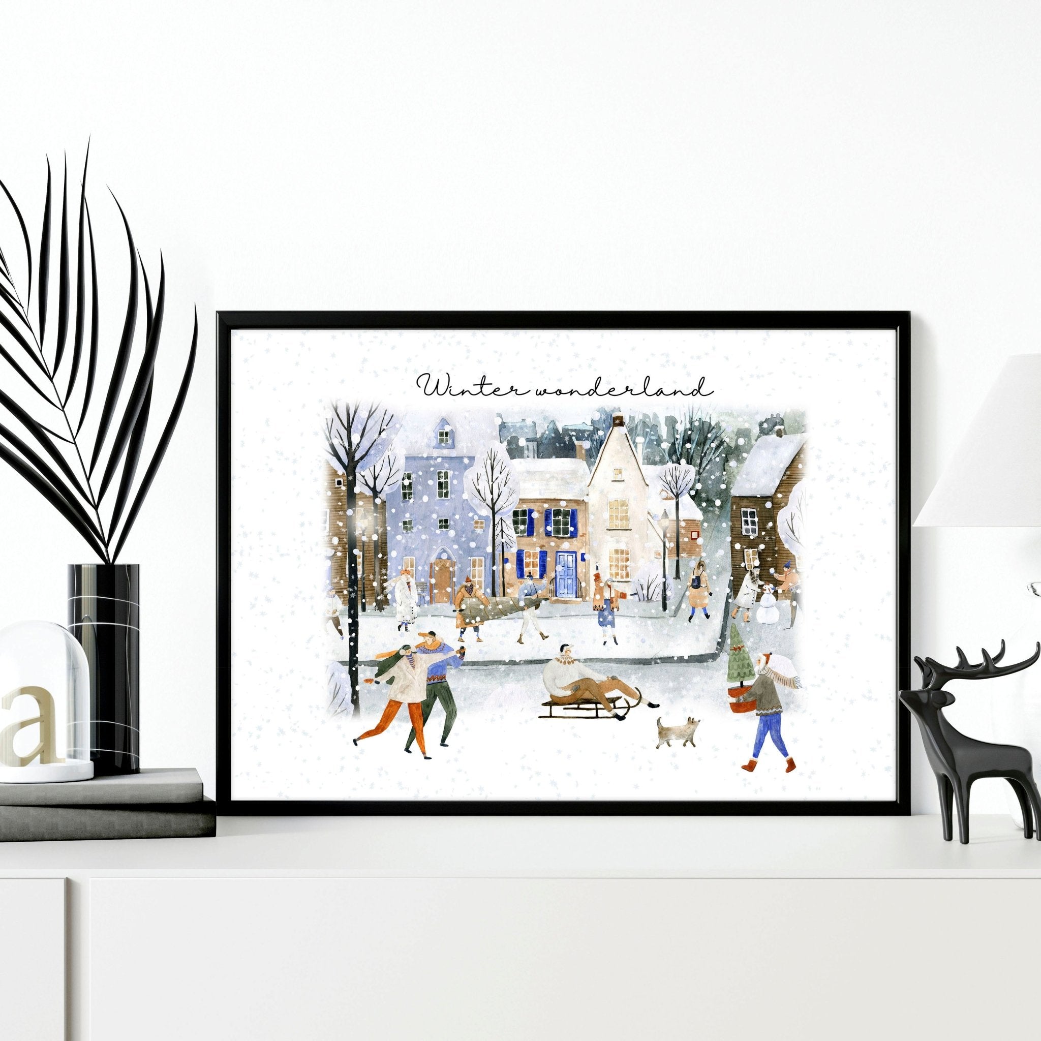 Christmas decoration wall art print