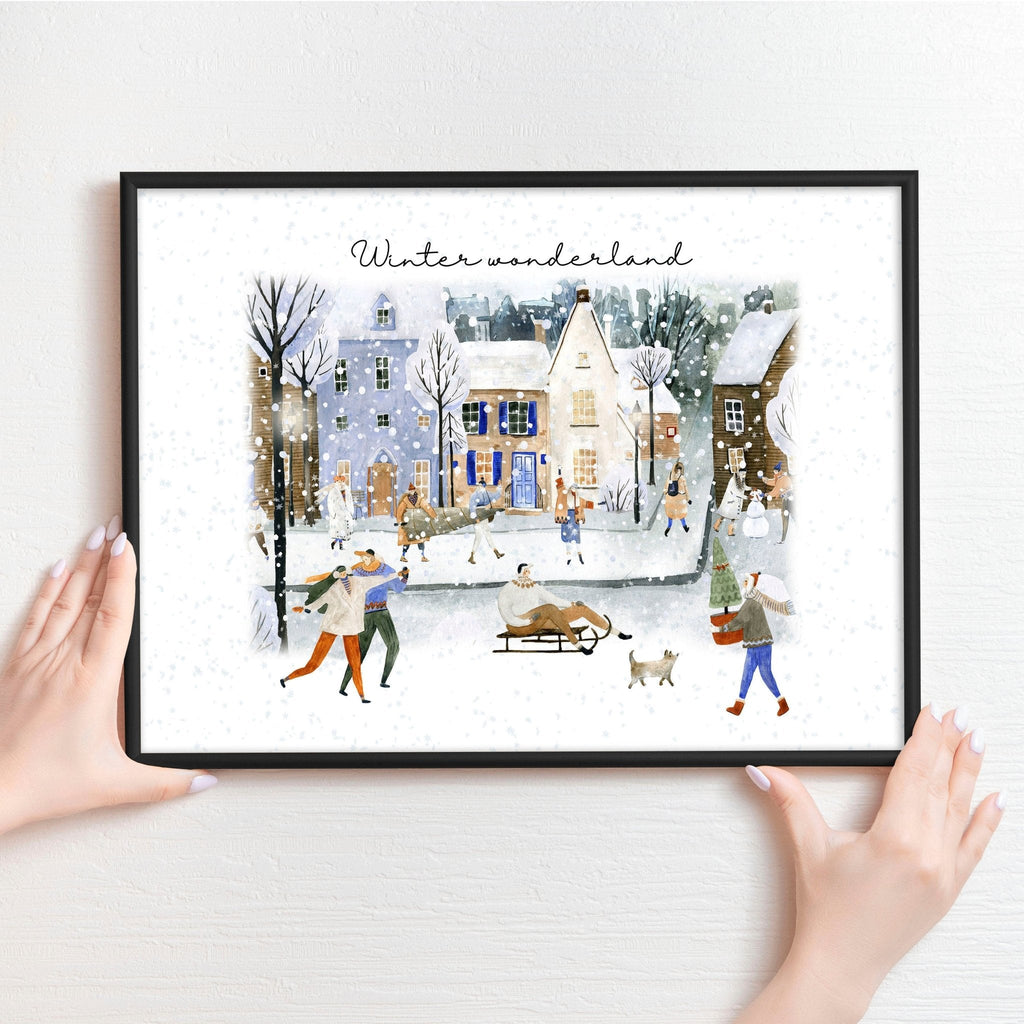 Christmas decoration wall art print