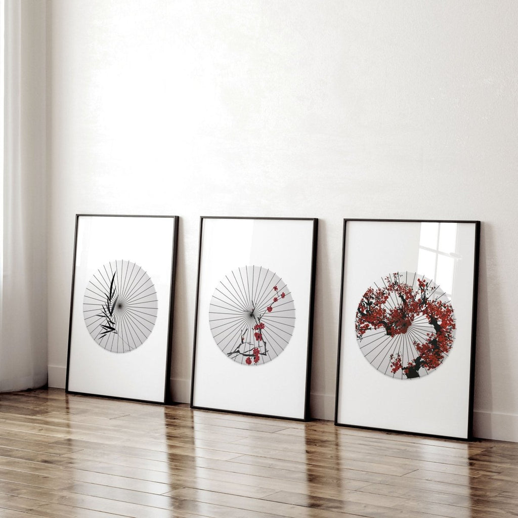 Large Wall Paintings For Living Room | Set of 3 wall art prints - Joe’s Haven