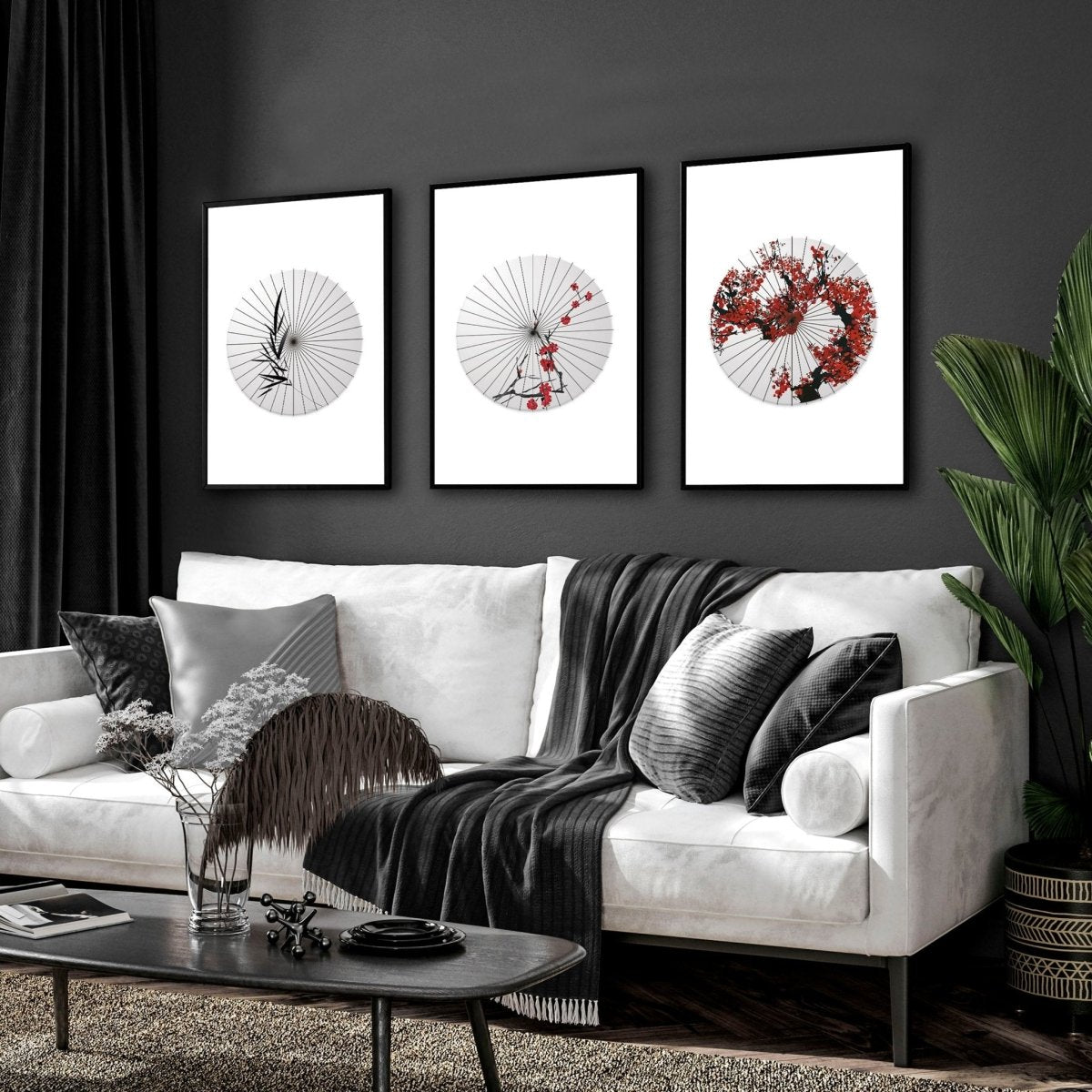 Large Wall Paintings For Living Room | Set of 3 wall art prints - Joe’s Haven