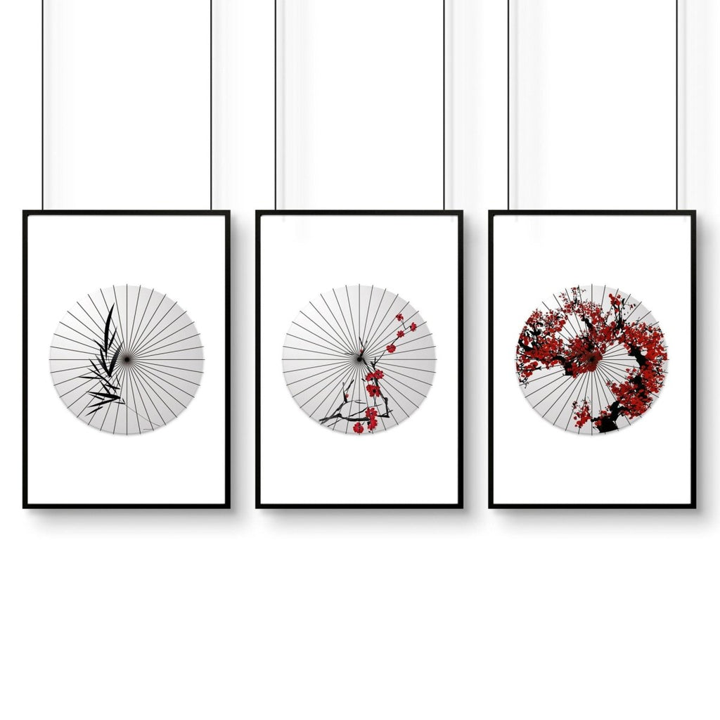 Large Wall Paintings For Living Room | Set of 3 wall art prints - Joe’s Haven