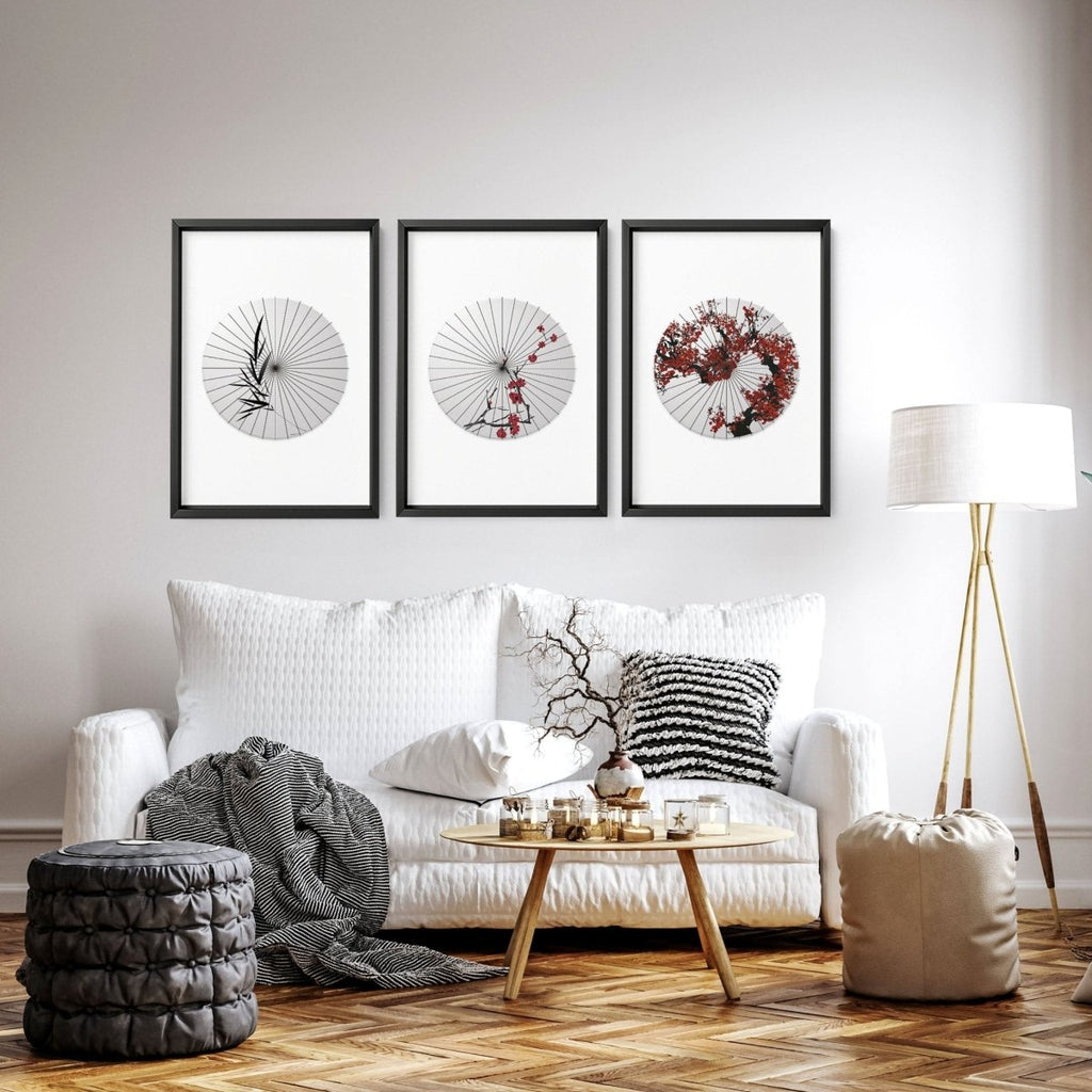 Large Wall Paintings For Living Room | Set of 3 wall art prints - Joe’s Haven