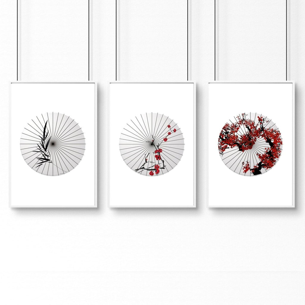Large Wall Paintings For Living Room | Set of 3 wall art prints - Joe’s Haven