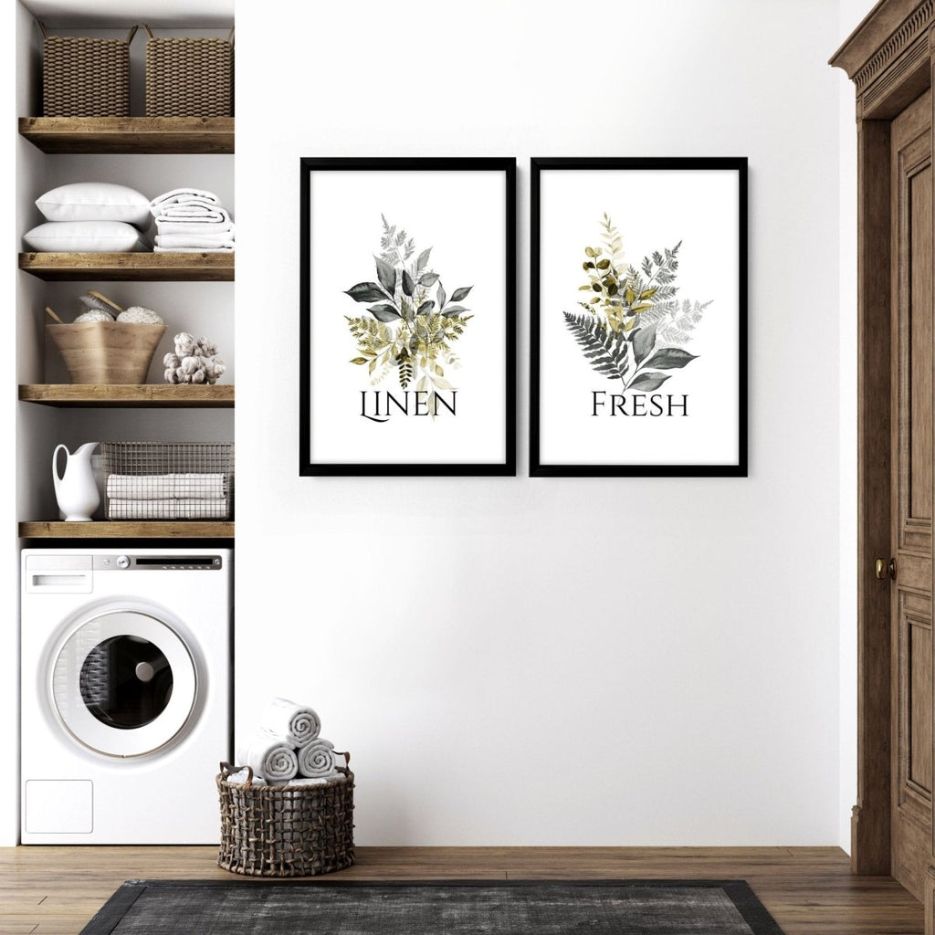 Laundry room decor accessories | set of 2 wall art prints - Joe’s Haven
