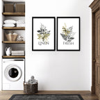 Laundry room decor accessories | set of 2 wall art prints - Joe’s Haven