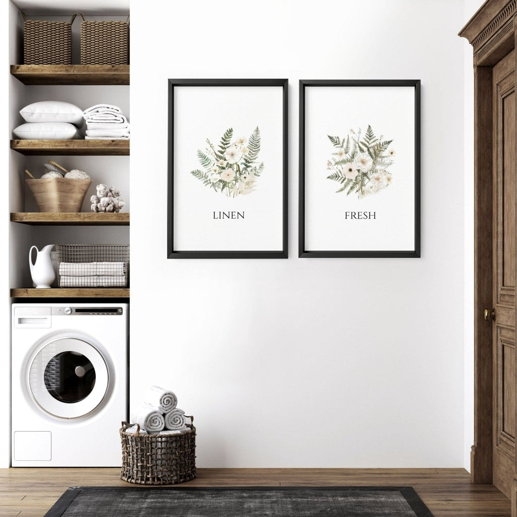 Laundry Room Pictures | Set of 2 wall art prints - Joe’s Haven