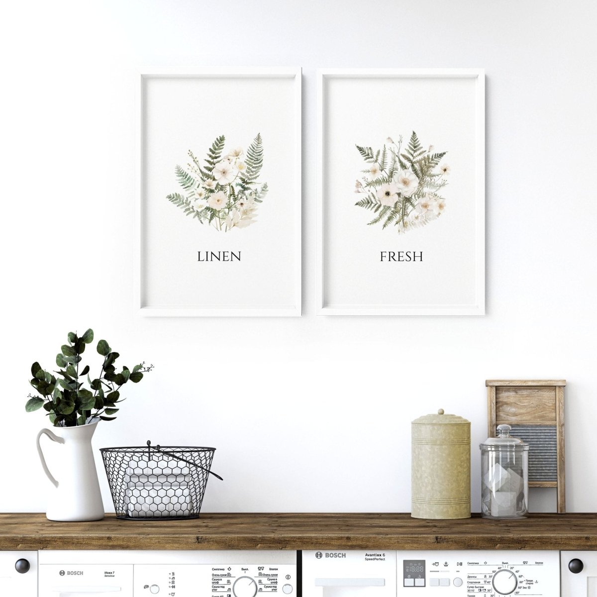 Laundry Room Pictures | Set of 2 wall art prints - Joe’s Haven