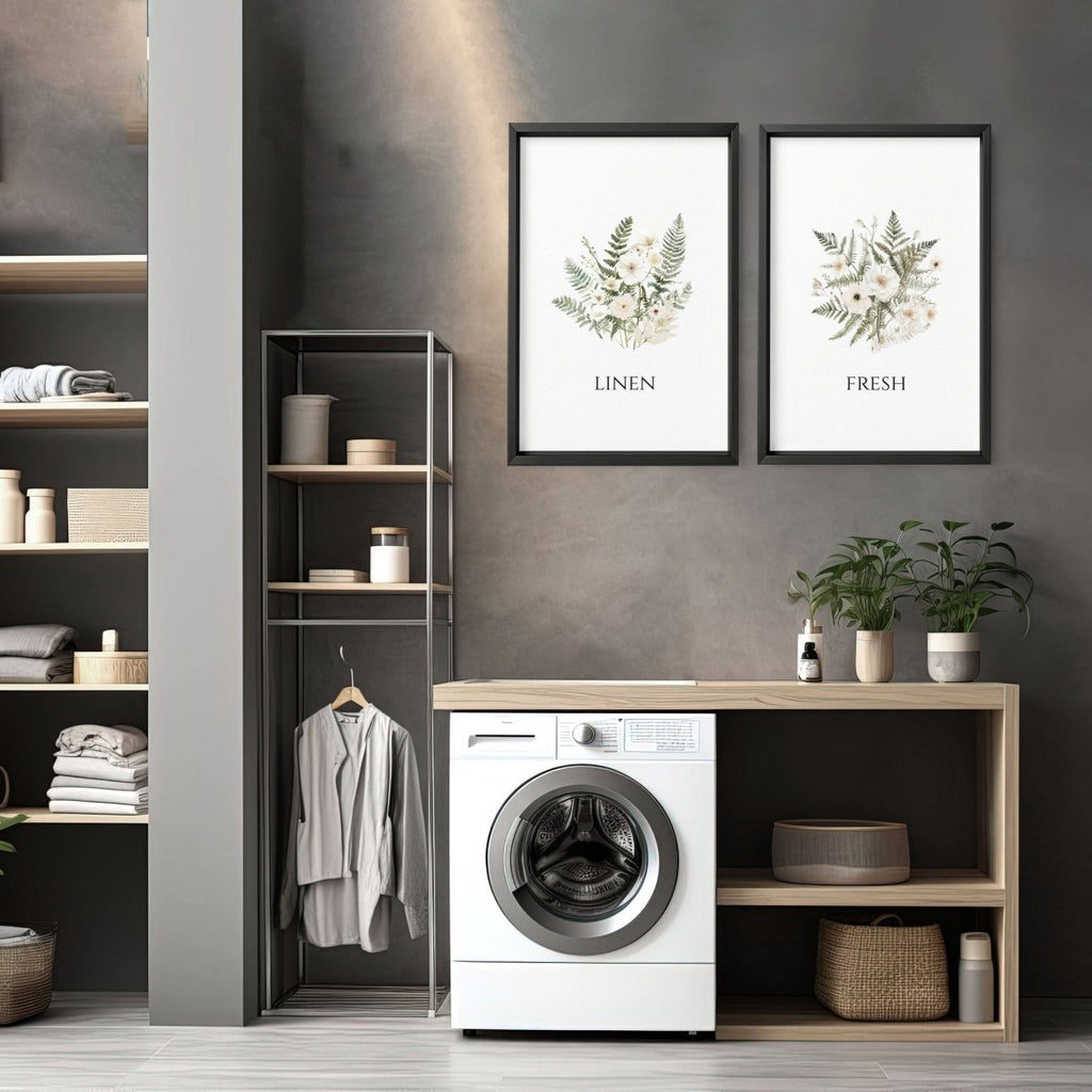 Laundry Room Pictures | Set of 2 wall art prints - Joe’s Haven