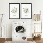Laundry Room Pictures | Set of 2 wall art prints - Joe’s Haven