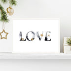 Love wall art for Christmas decor