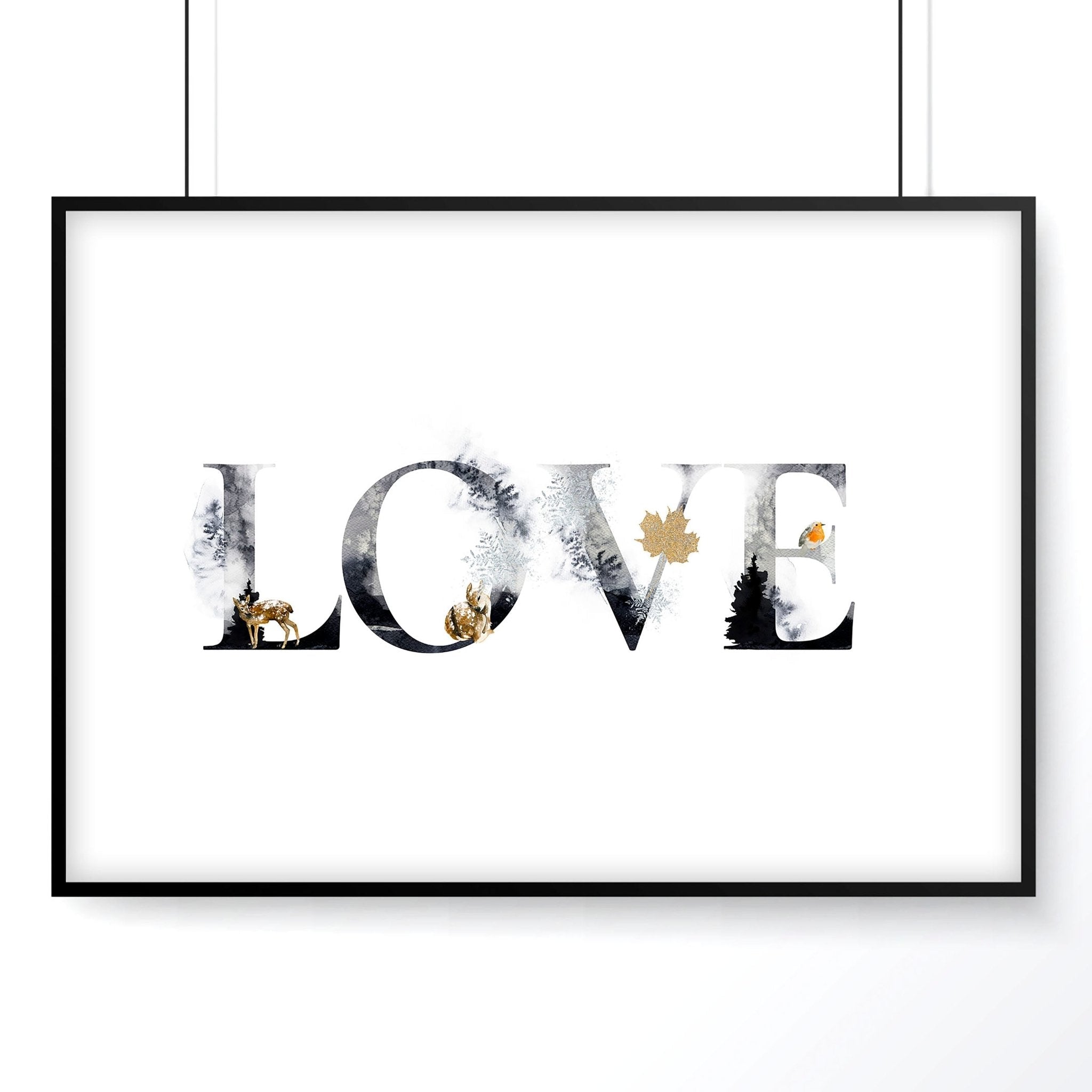 Love wall art for Christmas decor