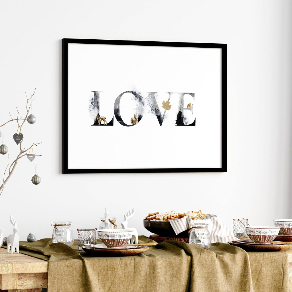 Love wall art for Christmas decor