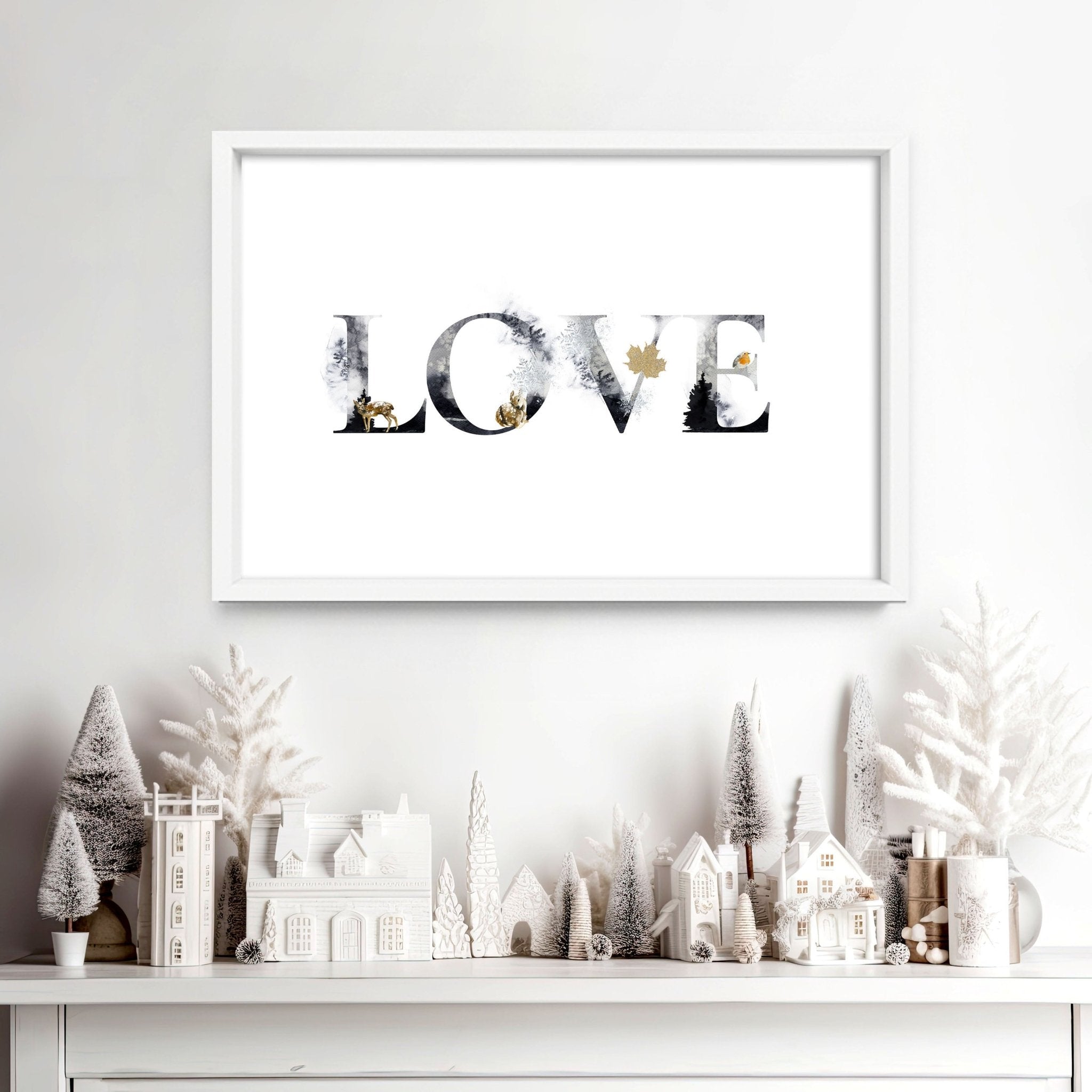 Love wall art for Christmas decor