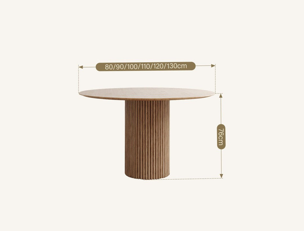 Ivar Round Dining Table, Oak Or Walnut - Joe’s Haven