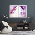 Abstract wall art for living room | set of 2 framed wall art prints - Joe’s Haven