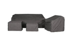 Marbella Grey 5 Seater Chaise Garden Sofa Set, Cover and Cushion Box Bundle - Joe’s Haven
