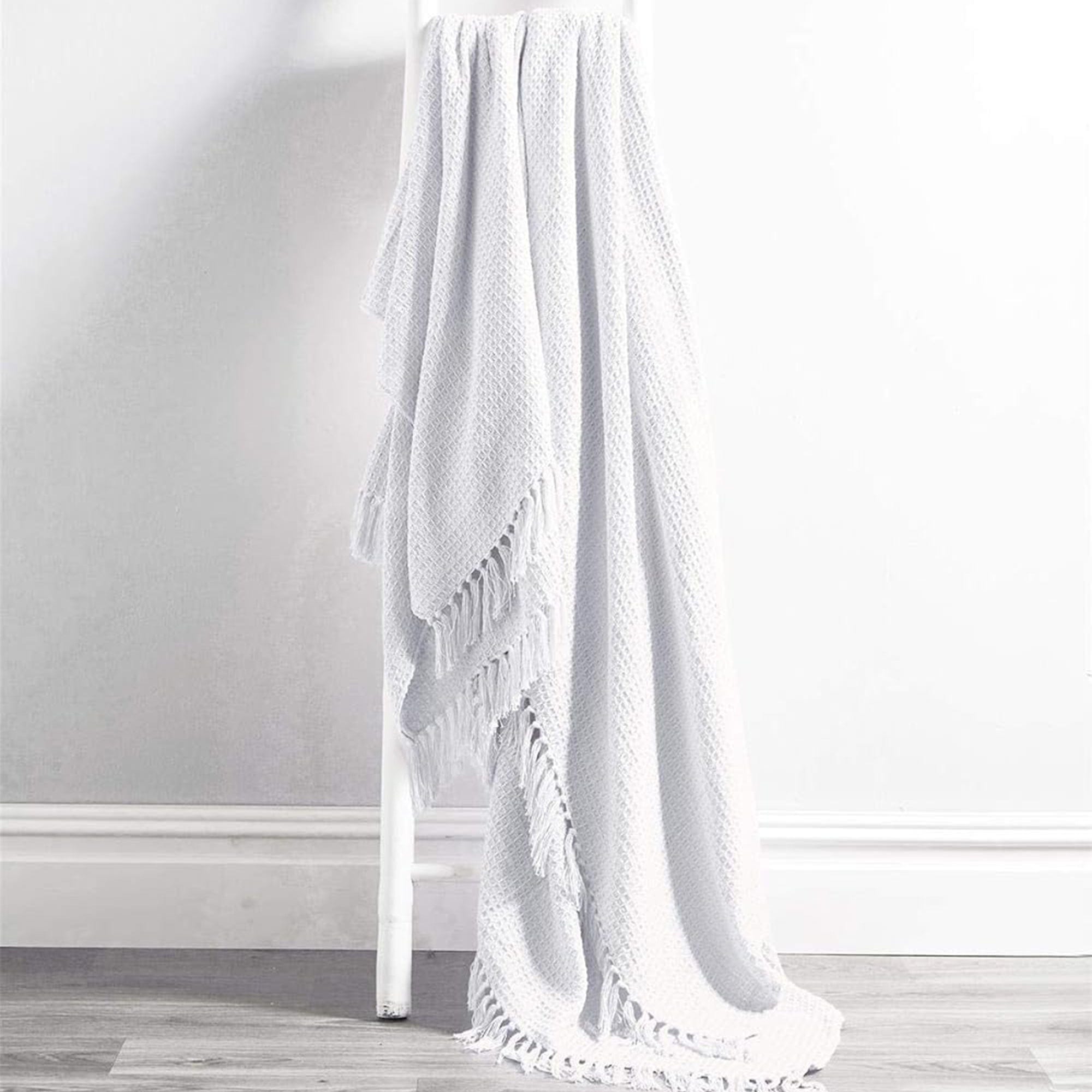 OLIVIA ROCCO Cotton Throw Super Soft Lightweight Eco Friendly Recycled Cotton For Sofa
