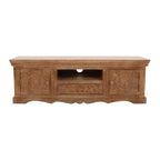 Carved Mango Wood TV Cabinet With 2 Doors, 1 Drawers - Joe’s Haven