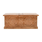 Carved Mango Wood Coffee Table/Blanket Box - Joe’s Haven