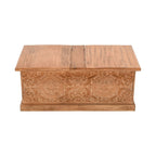 Carved Mango Wood Coffee Table/Blanket Box - Joe’s Haven
